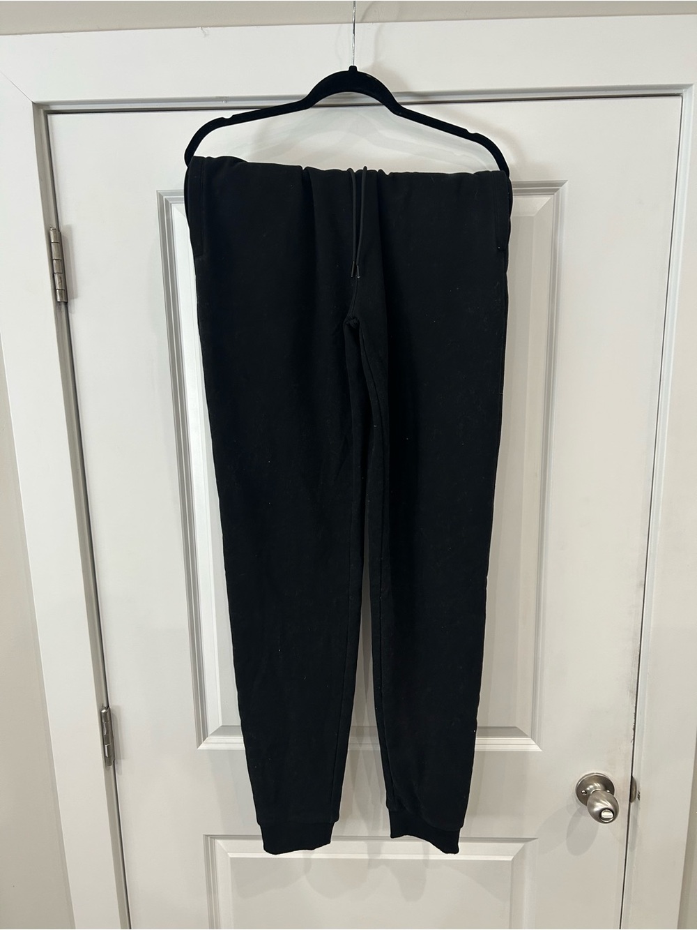 Men's Black Fleece Joggers with Adjustable Waist